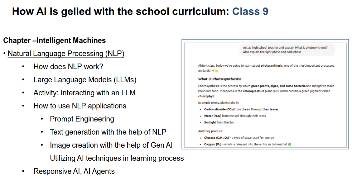 Class 9 AI curriculum image